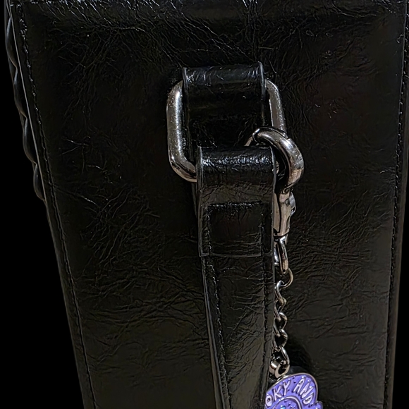 Kate Gabrielle Black Faux Leather Tote / Shoulder Bag – Gently Used - Picture 2 of 12